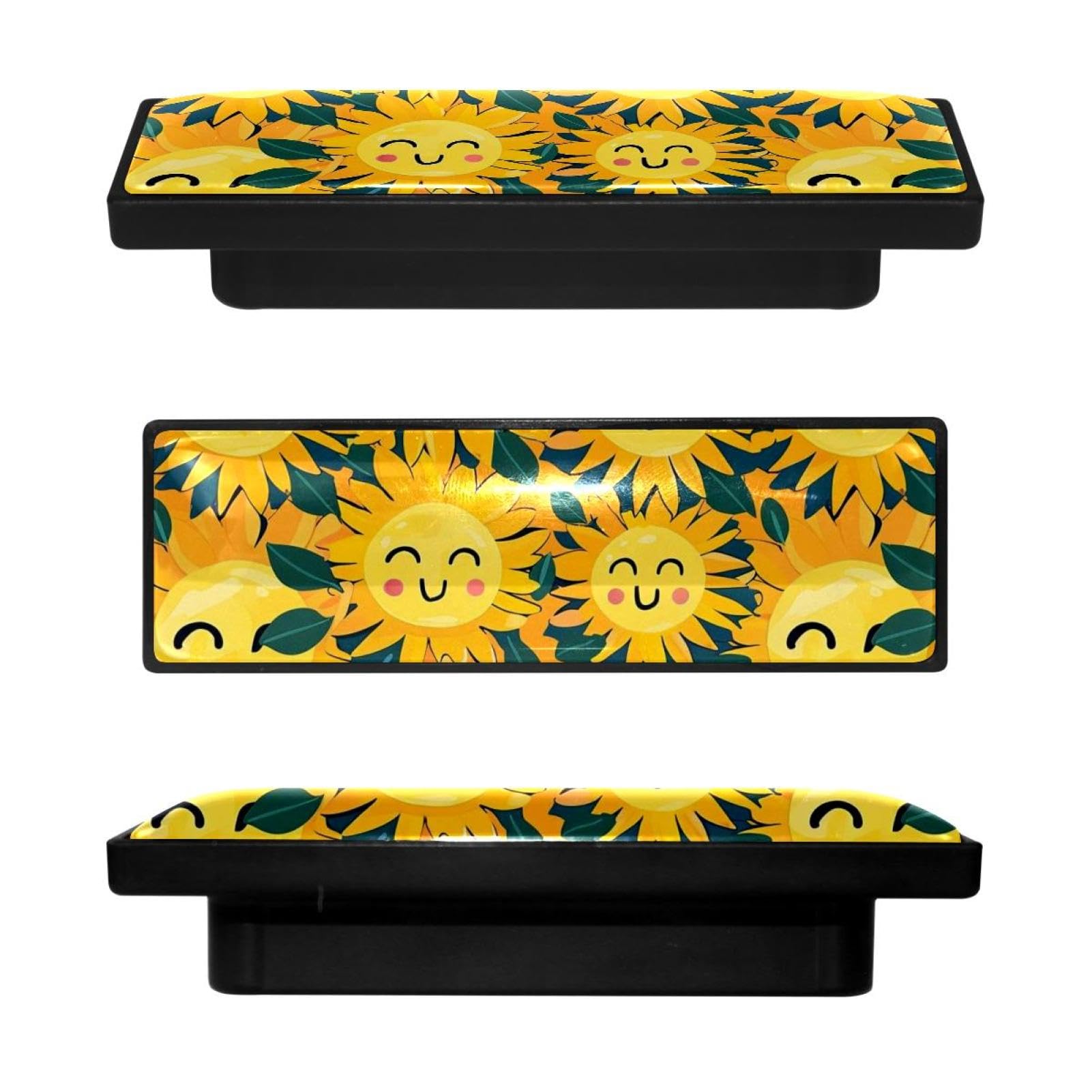 Boutons d'armoire rectangulaires jaunes pour donner du peps à vos meubles de cuisine