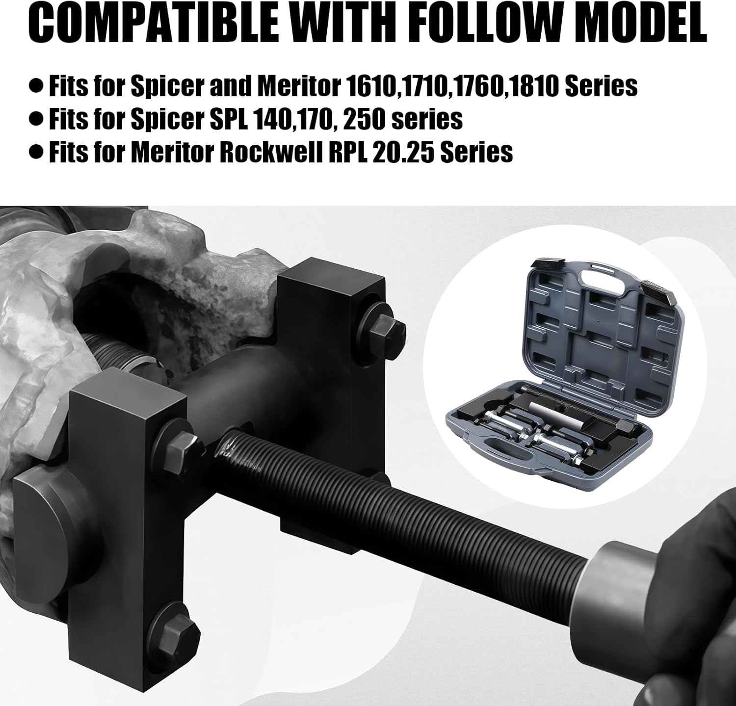 60050 Heavy Duty Yoke Puller Tool Kit for Class 6-8 Trucks & Semi Trucks - Professional Yoke Remover/Removal Tool for Commercial Transportation Equipment