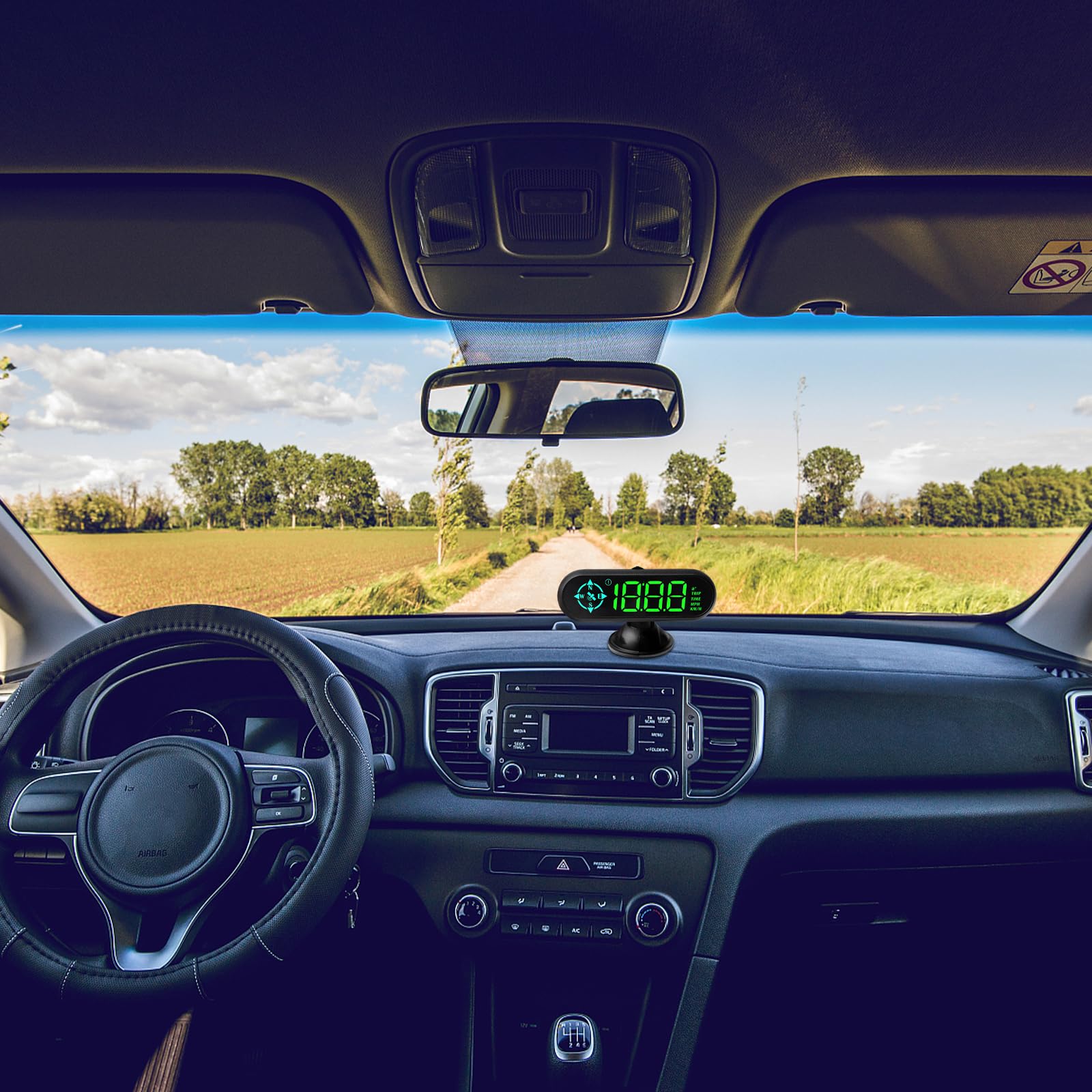 Schermo testa alta: HUD auto, tachimetro GPS, tachimetro digitale universale con installazione Plug & Play, funzionamento USB, flash automatico per tutti i veicoli