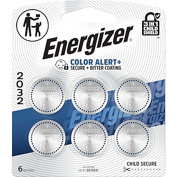 劲能Energizer 2032锂电池多件装【适用Air Tag钥匙扣蜡烛等设备】
