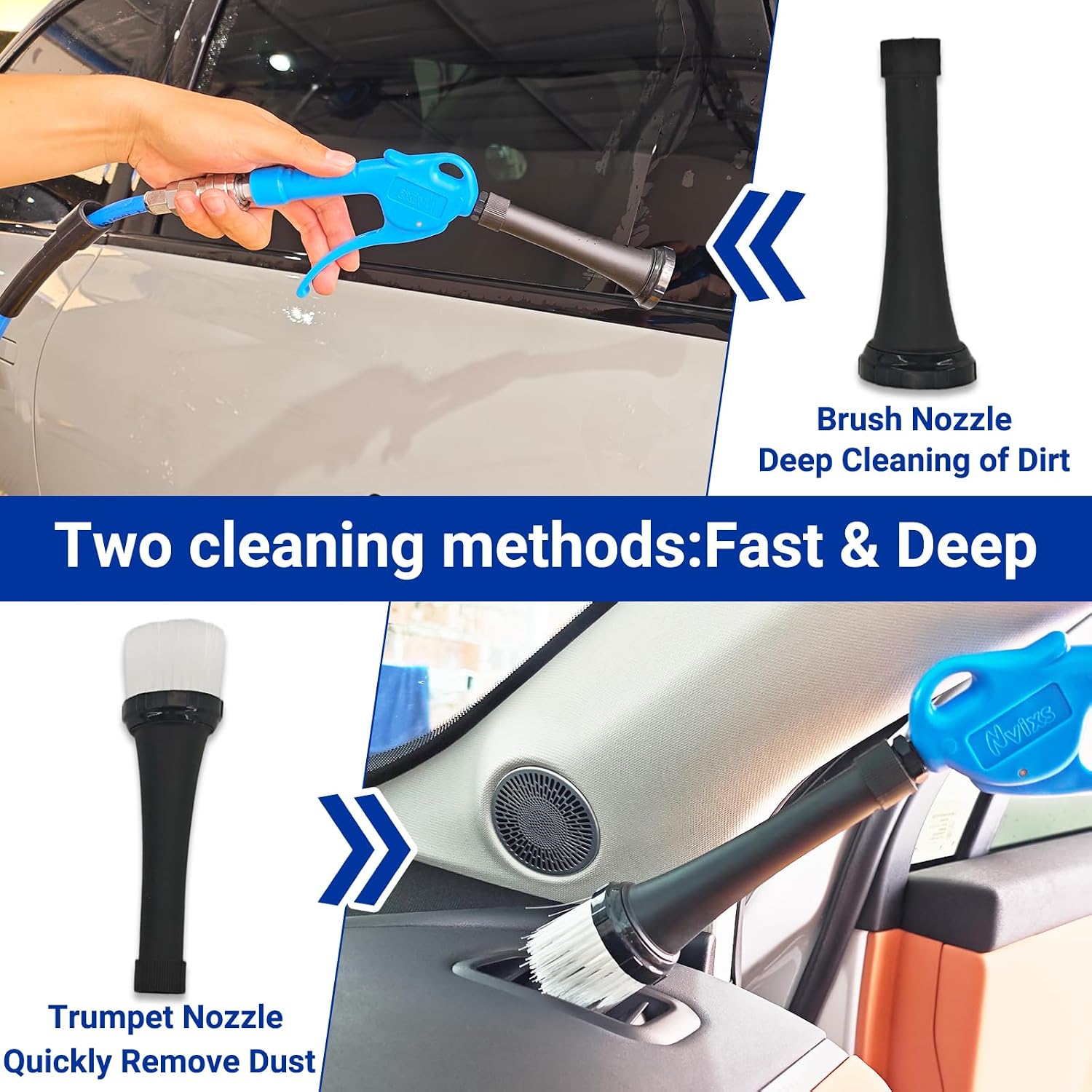 NVIXS Detailing Car Cleaning Gun Interior Dryer Air Blow Gun, High Pressure Blower Gun, Car Detailing Tools for Quickly Blowing Out Dirt and DustWorking with Air