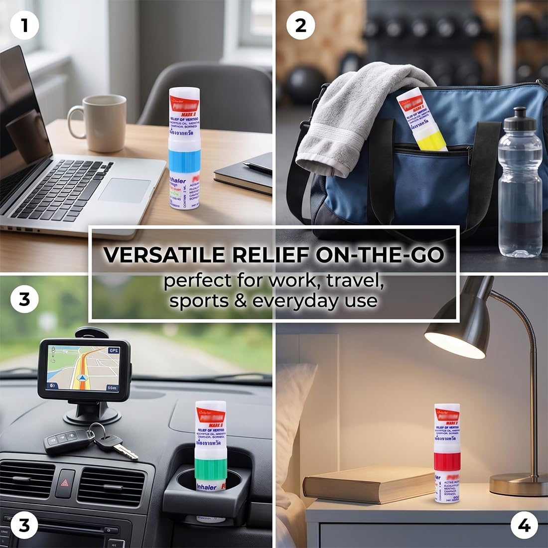 Pack of 6 Essential Oil Nasal Inhaler, mehrere Chargen für verstopfte oder laufende Nase, verströmt Atemstimmen, mit Kräuter- und Mentholduft