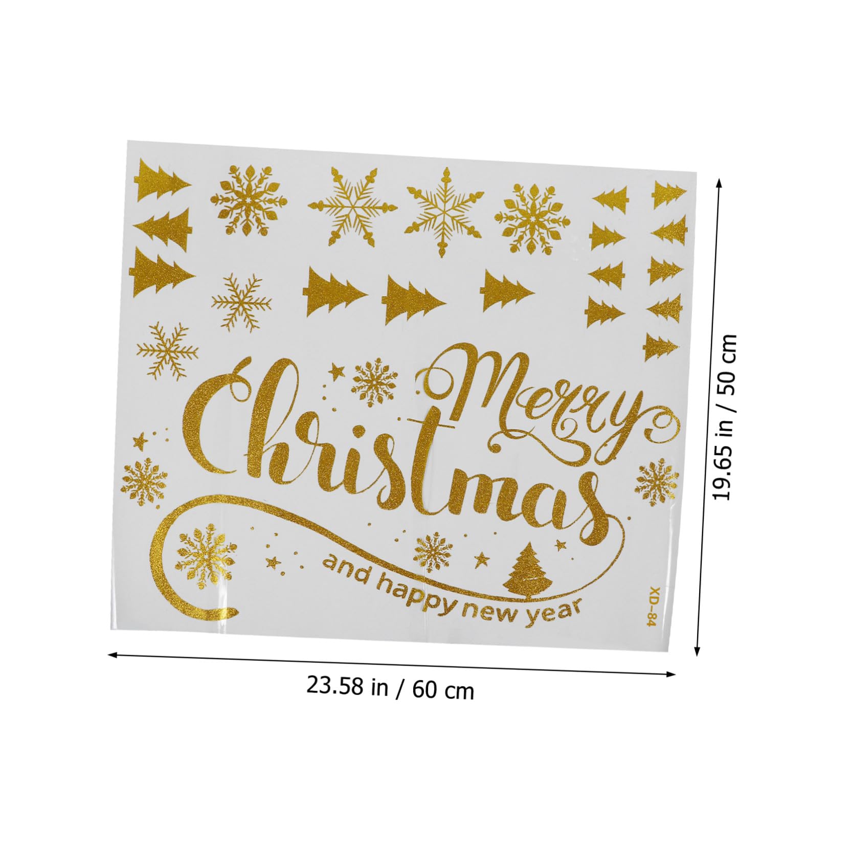 6 Stk Weihnachtsaufkleber Winterdeko für zu Hause weihnachtsdeko dekoration abnehm aufkleber wiederverwendbare sticker Weihnachtsfensteraufkleber Weihnachtsdekoration PVC Golden