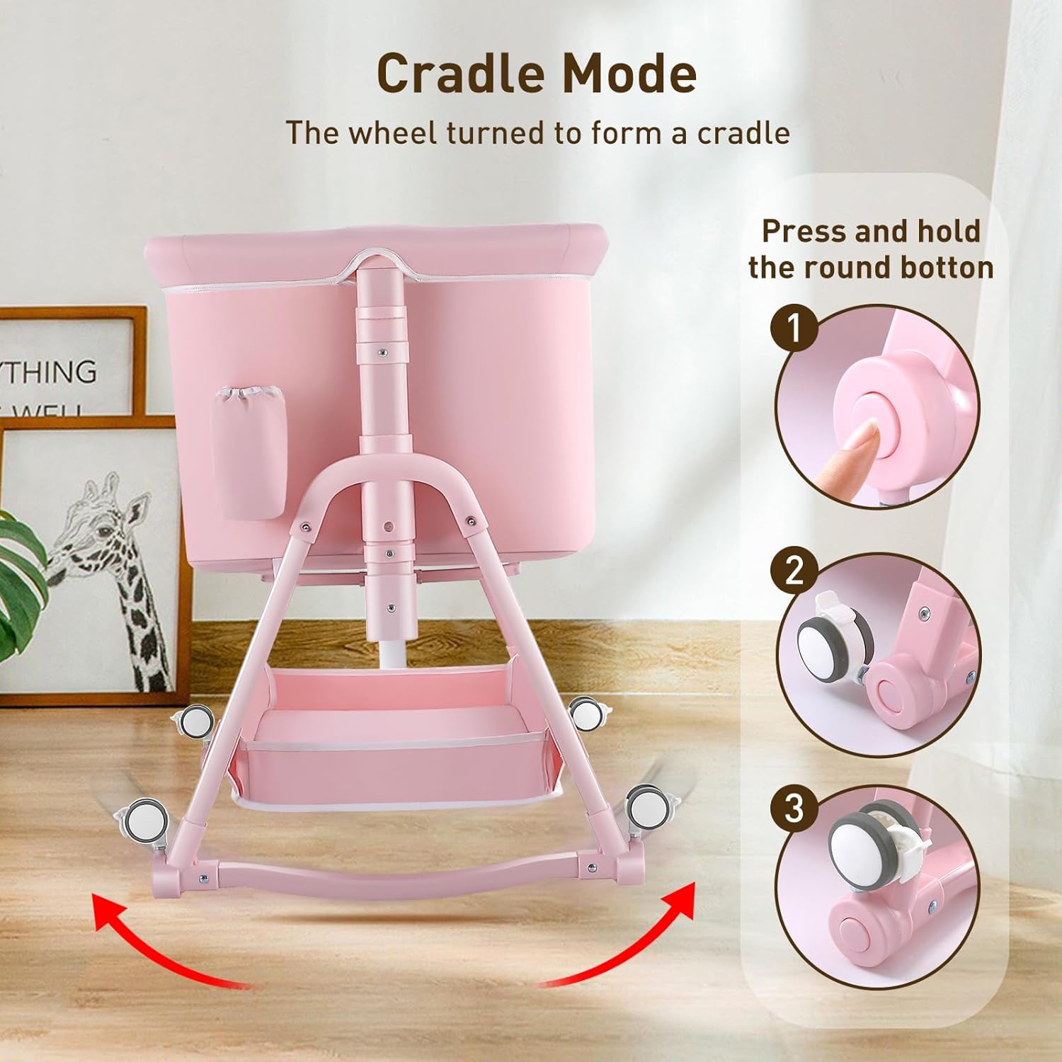 Image showing the mosquito net installed on the bassinet