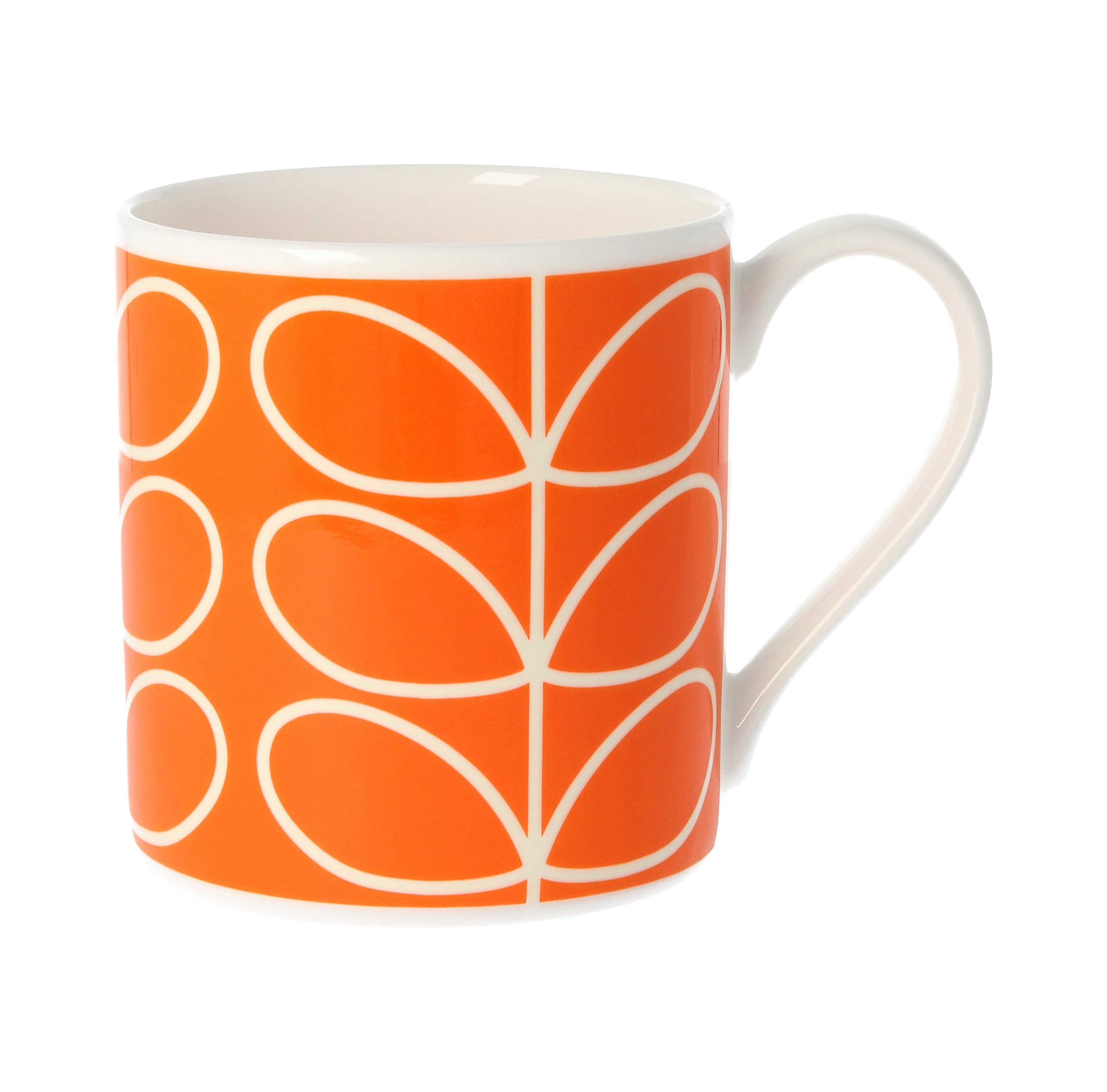 Mclaggan Orange Orla Kiely Poppy Linear Stem, Fine Bone China Mug