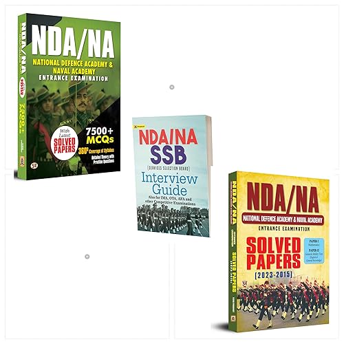 NDA/NA NDA Book 2023 Pathfinder National Defence Academy &amp; Naval Academy Entrance Examination and Interview Book Guide + Solved papers Set of 3 Books