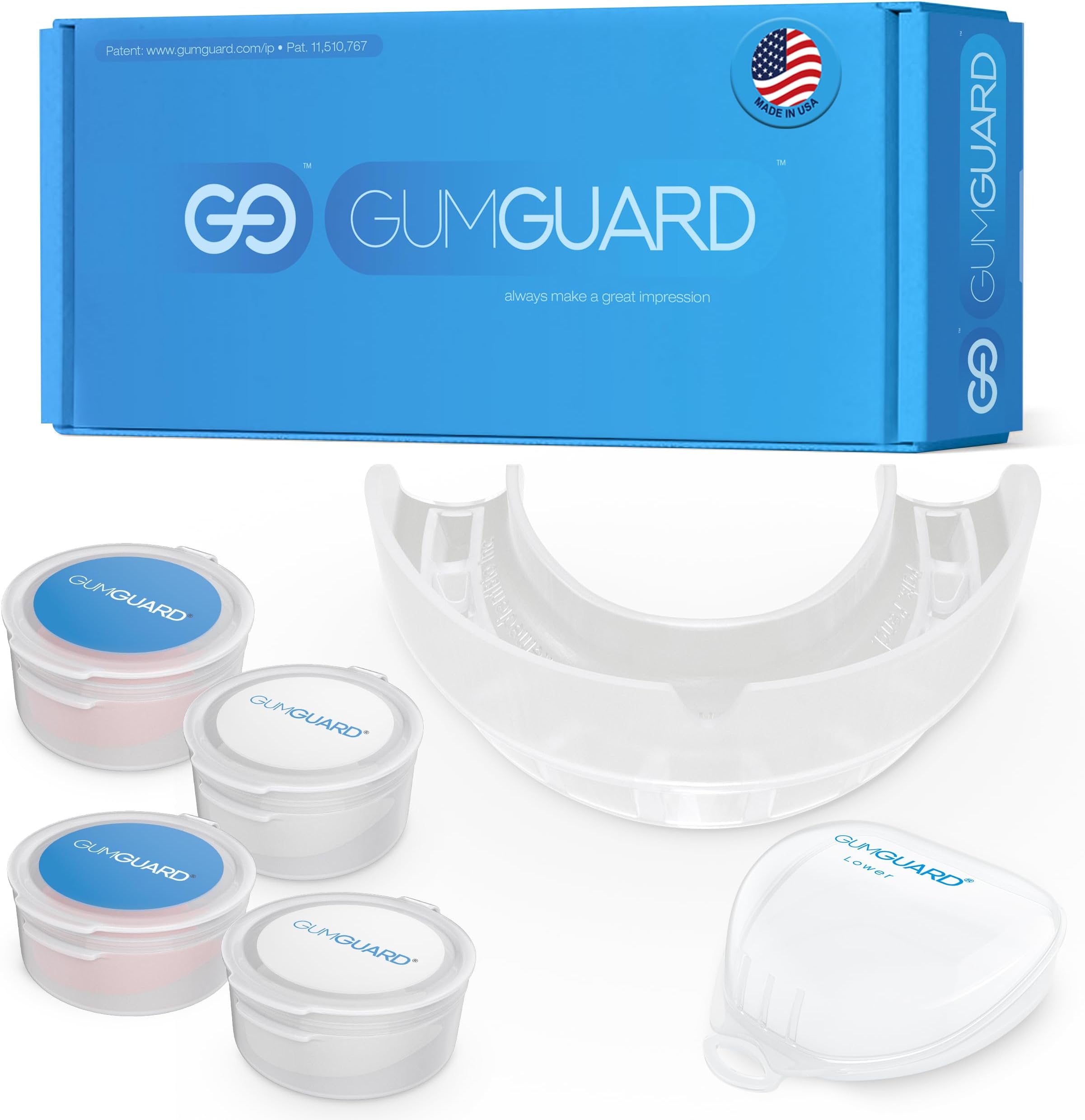 Amazon.com: GumGuard PRO Denture Mouthguard Set - Soft, Customizable ...