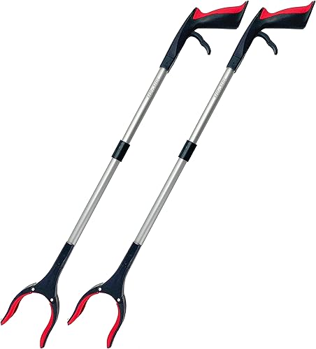 HPr-HPi Paquete de 2 herramientas de agarre de alcanzador recogedor de basura plegable agarrador de basura agarrador de jardín recogedor de arena