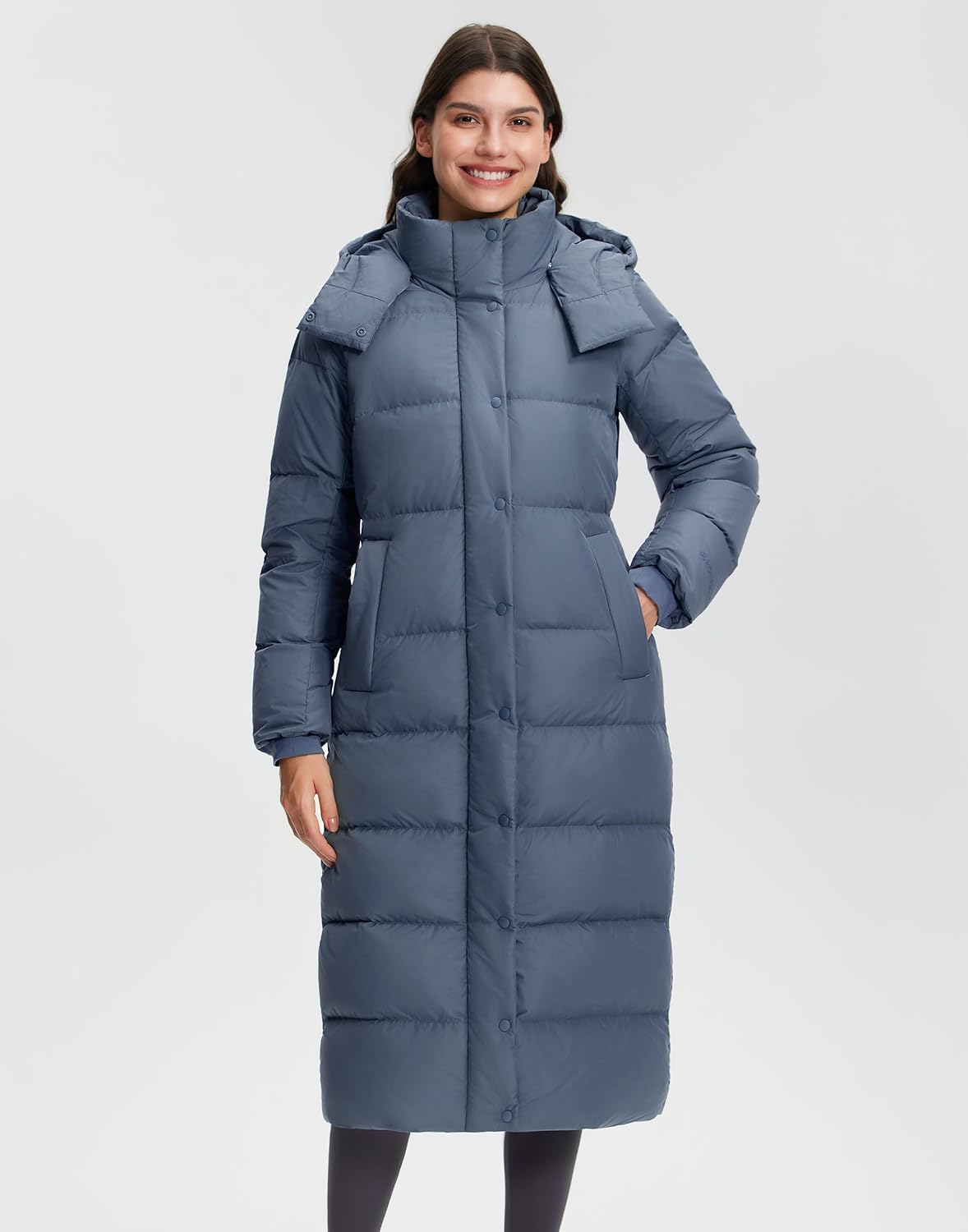 Pioneer Camp Women's Thickened Long Down Jacket 650+ Fill Power Puffer Jacket Winter Coat Parka Jacket with Hood - Image 6