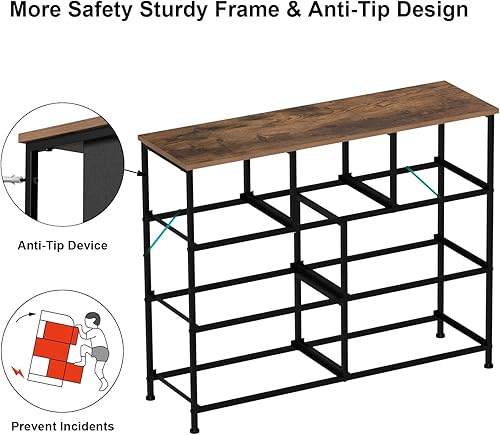 Miniatura 6 de Tohomeor Cómoda con Cajones para Dormitorio Cómoda de Cajones Cómoda de Tela para Closet, Cuarto de Bebé, Entrada, Perchero de Pie, Soporte de TV