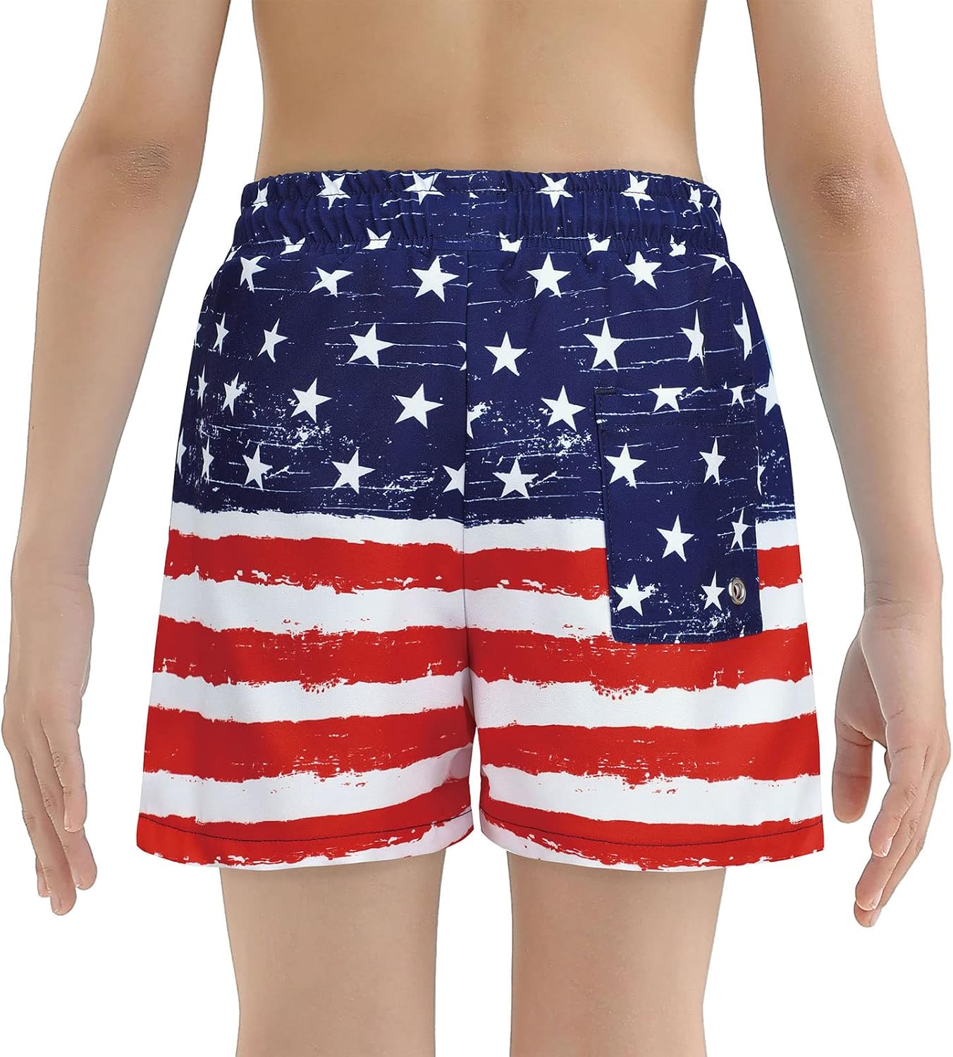 American Trends Boys Swim Trunks with Boxer Brief Liner Swim Shorts Boys Compression Liner Youth Anti Swim Trunks image 2