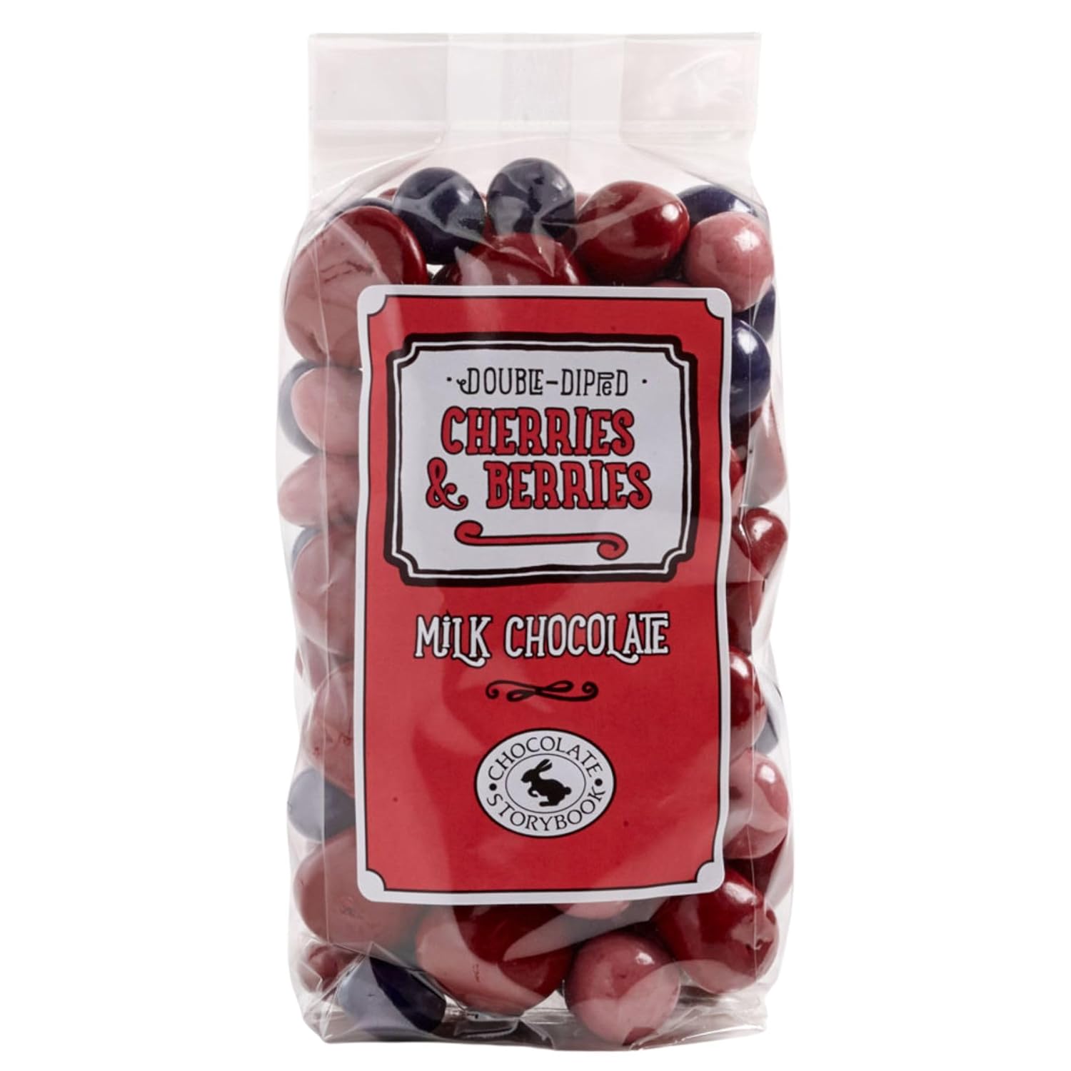 Milk Chocolate Covered Cherries & Berries Mix (12 ounce bag) - Gourmet Dried Bing Cherries, Blueberries, Strawberries - Unique Sweet Snack, Dessert, Candy