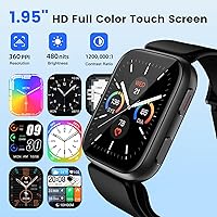 Vista 6 de Smart Watch Blood Pressure, 1.95'' Blood Pressure Watch with Air Pump Cuff, S7 Smartwatch with Blood Pressure Sleep Monitor Sports Tracking for