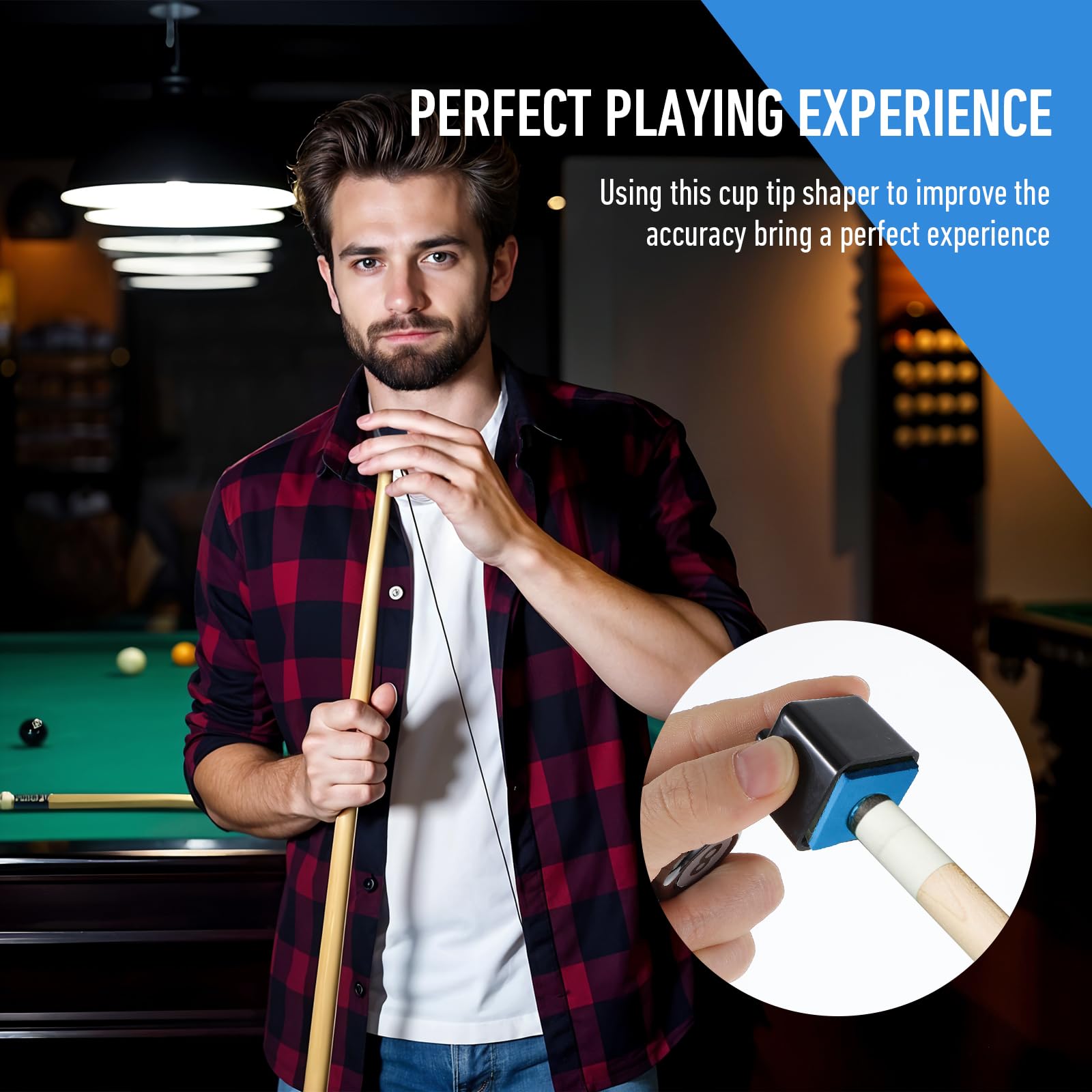 Piriuuo Pool Chalk Holder, Retractable Cue Chalk Holder Billiard Chalk Holder Pool Cue Chalk Holder Billiards Accessories for Billiard Lovers