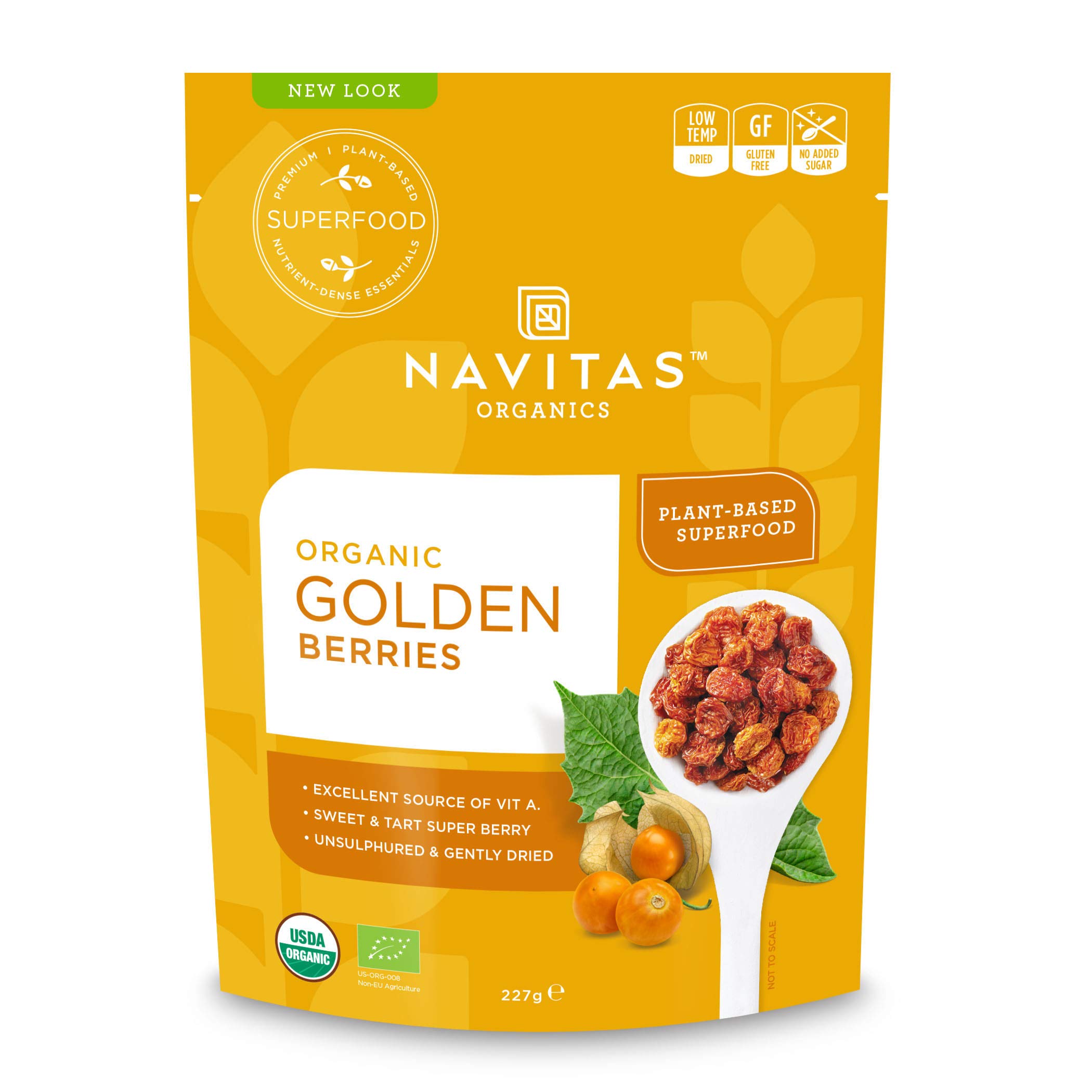 Goldenberries, 227 g Bag, Organic, Sun-Dried, Sulphite-Free