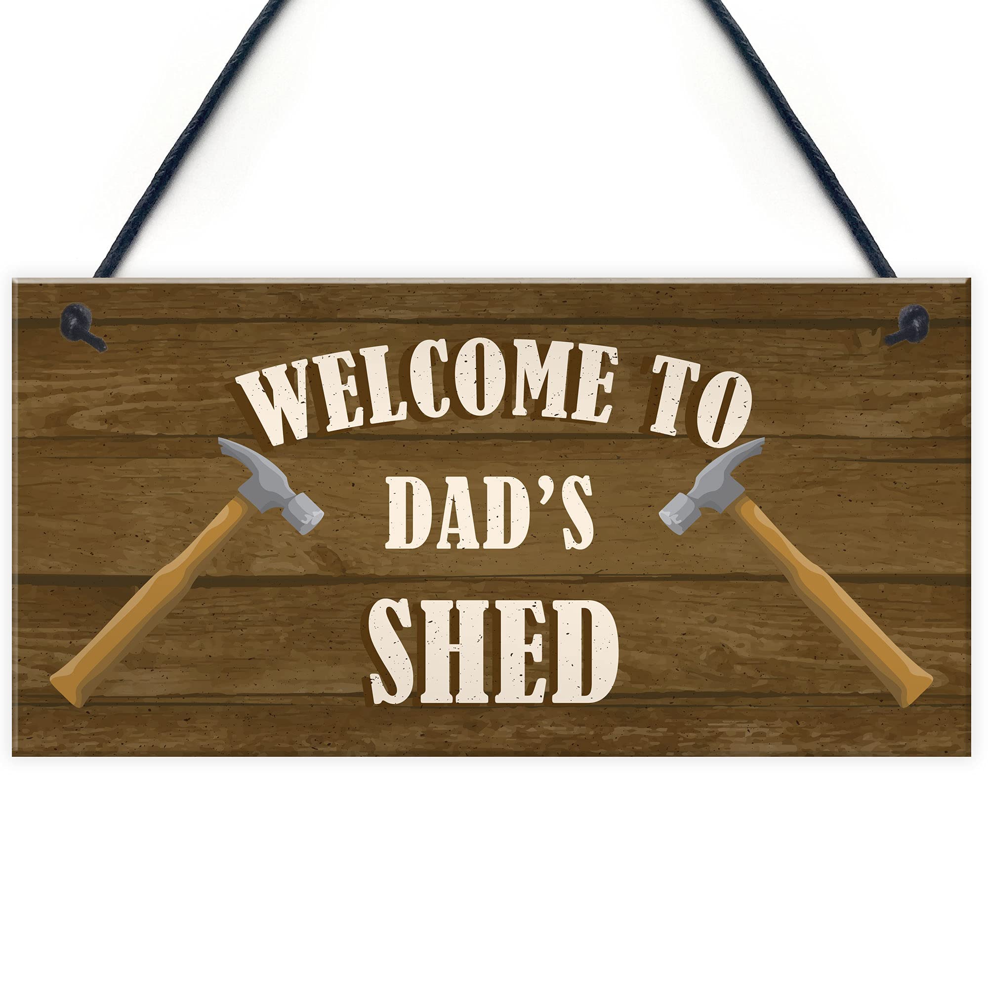 PERSONALISED Shed Sign Wood Effect Man Cave Tool Shed Sign Gift For Men