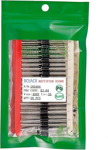 Miniatura 2 de BOJACK 1N5404 Diodo rectificador 3 A 400 V DO-201AD axial 5404 3 amperios 400 voltios Diodos de silicio electrónico (paquete de 50)