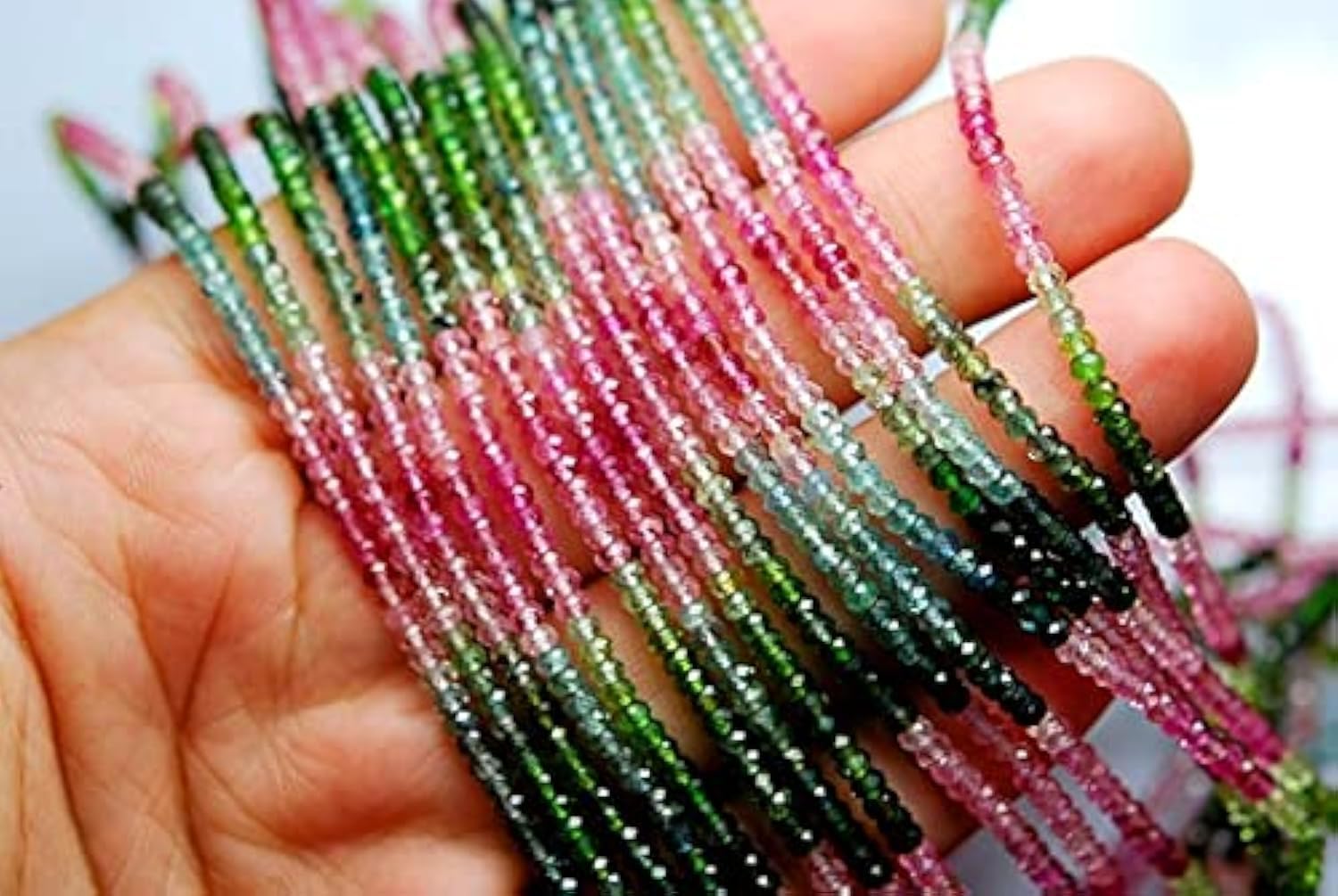 Multi tourmaline perles de 3.10mm de grade AAA pour réparer et sublimer vos colliers