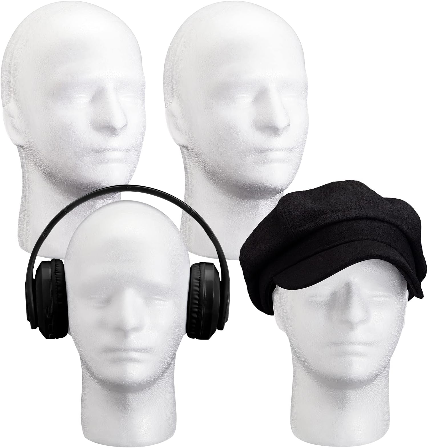 Pasuihcay Female Foam Mannequin Head Model Hat Wig Display