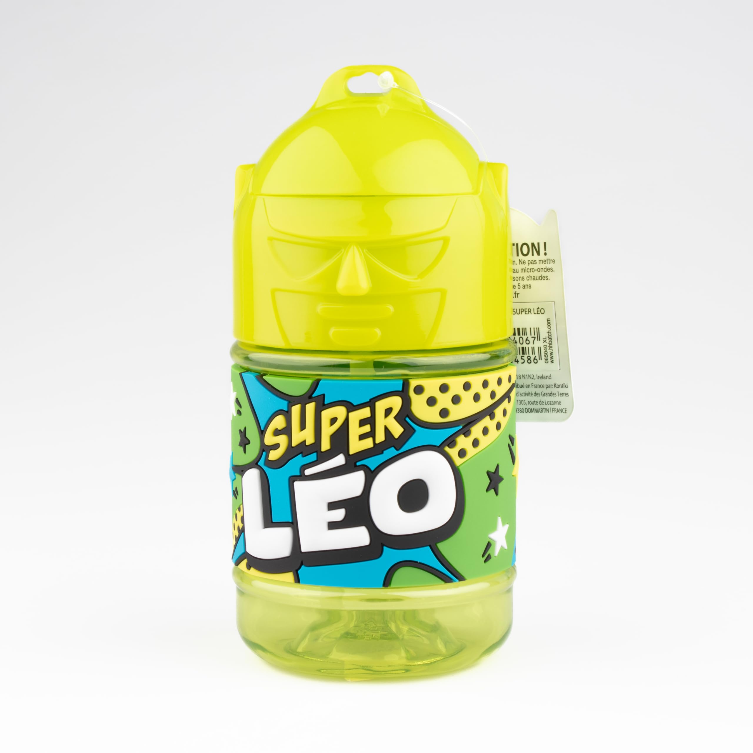Personalised Kids Water Bottle with Straw - Super Leo