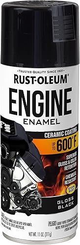 Rust-Oleum 363567 Pintura en aerosol de esmalte para motor, 11 onzas, negro brillante, (paquete de 1)