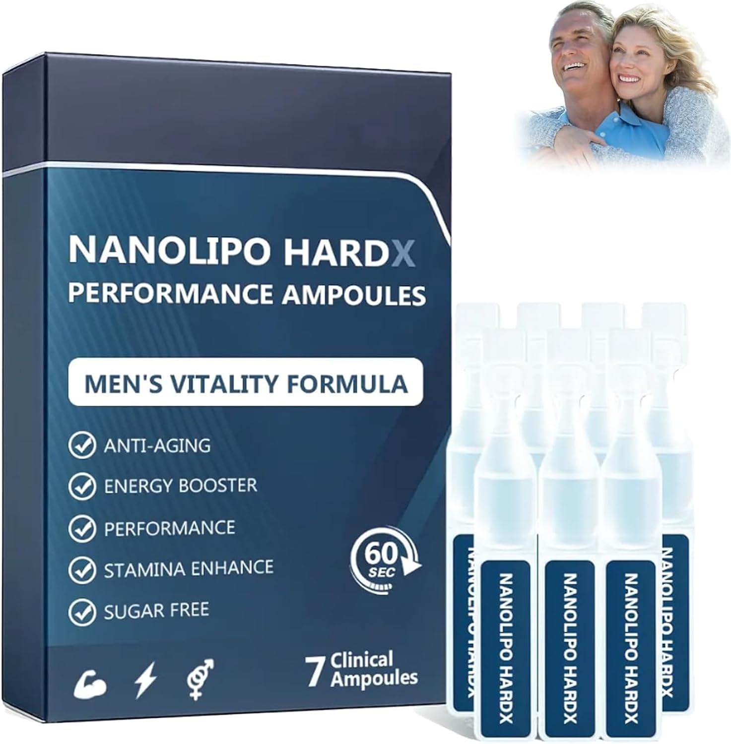 Oveallgo NanoLipo HardX Performance Ampoules, 2025 New Men's Performance Drops - Show Men's Charm, Improve Vitality, Energy & Male Charm 1