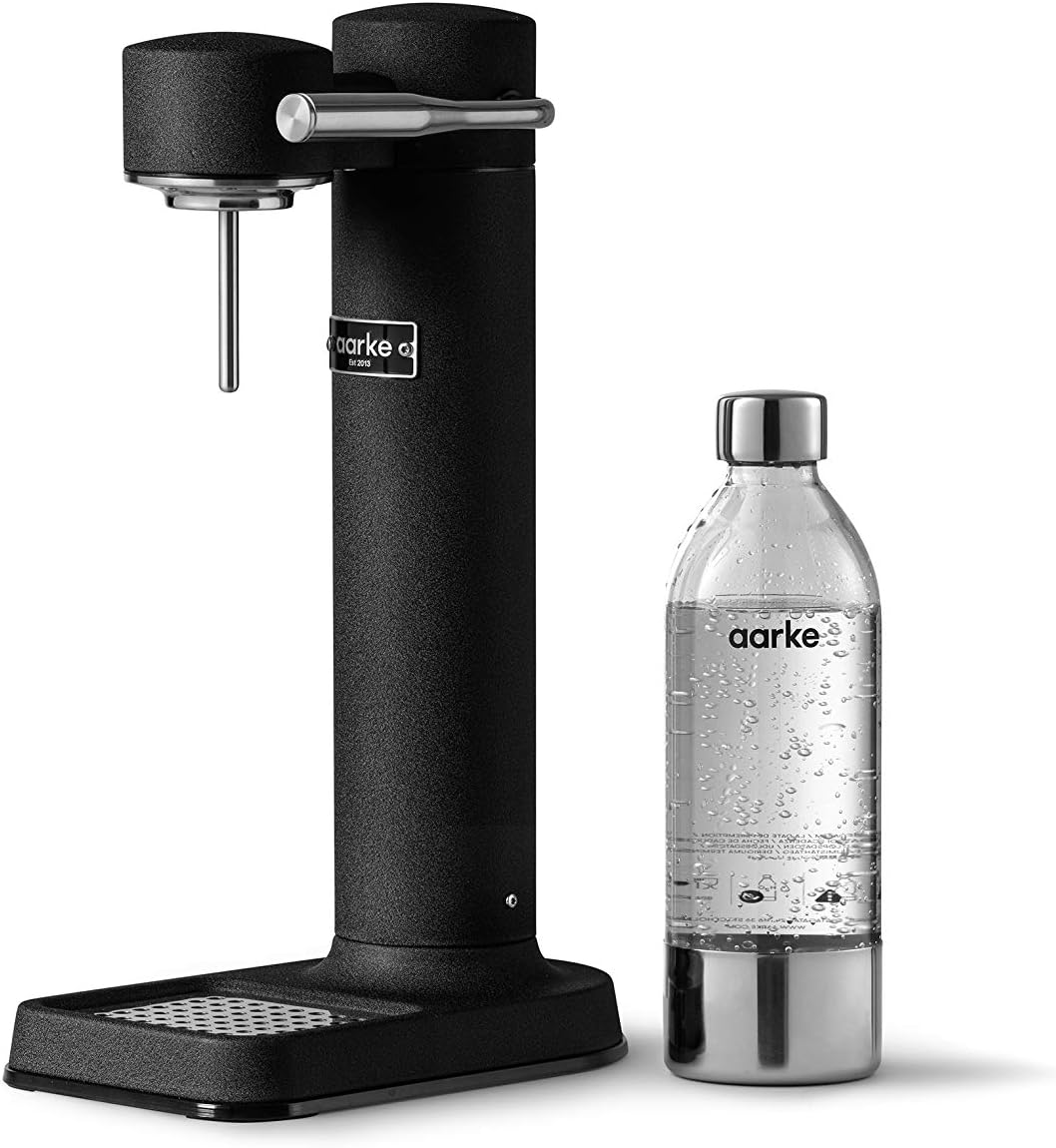 Aarke Carbonator 3, Sparkling Water Maker with Water Bottle, Matte Black Finish