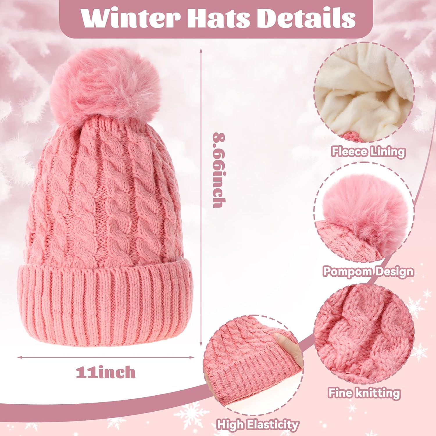 Liitrsh 18 Pcs Winter Beanie Hat Scarf Gloves Set for Women Knitted Hat Warm Scarves Touchscreen Glove for Cold Weather Gift