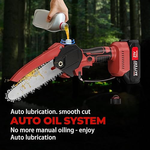 Miniatura 4 de Sierra de poste inalámbrica, sierra de poste eléctrica con batería de 550 W para recortar árboles, cortador de ramas de árbol de extensión ajustable