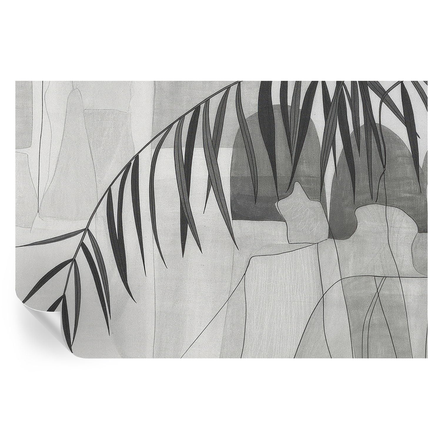 Adornos adhesivos 104x70 cm palmera abstracta de fácil colocación
