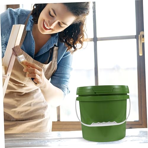 Miniatura 2 de OSALADI Cubo de pintura de plástico, cubos de plástico con asas, cubo de arena para mascotas, cubo científico, contenedor de pintura con tapas, cubo