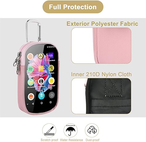 Miniatura 5 de TXEsign Funda de transporte para reproductor de MP3 y MP4 con ventana transparente, funda de transporte de viaje para pantalla táctil de 4 pulgadas,