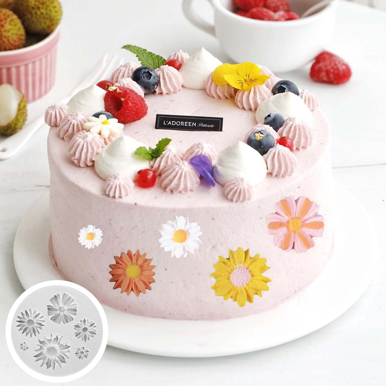 Capacità Mensile: Oltre 100.000 Pezzi, Stampo da Forno in Silicone 3D a Fiore Personalizzabile, per Rose, Peonie, Torte, Zucchero e Candele