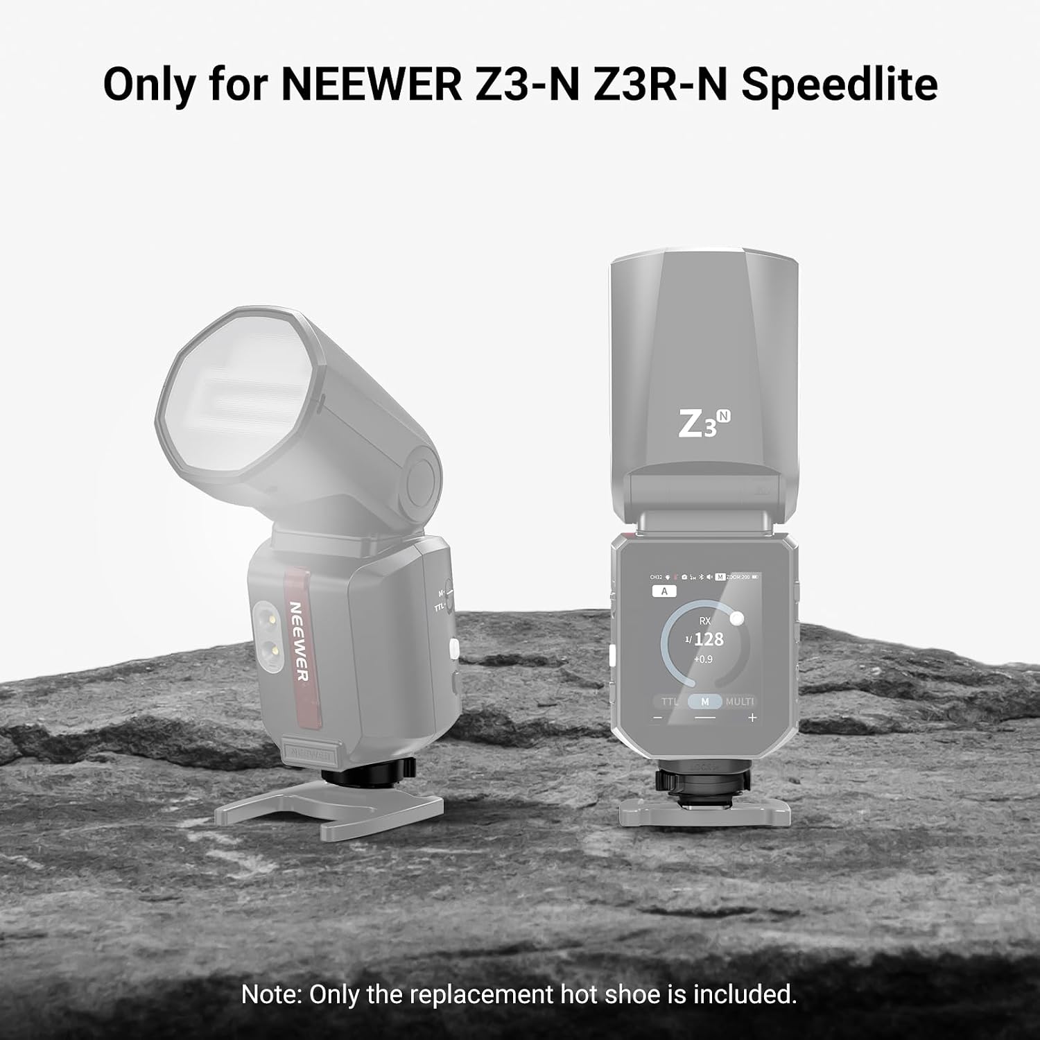 NEEWER Z3-N Replacement Hot Shoe Mount, Only for Z3-N Z3R-N Round Head Flash Compatible with Nikon Cameras, Speedlite Hot Shoe Adapter Repair Part with Upgraded Metal Contact Interface