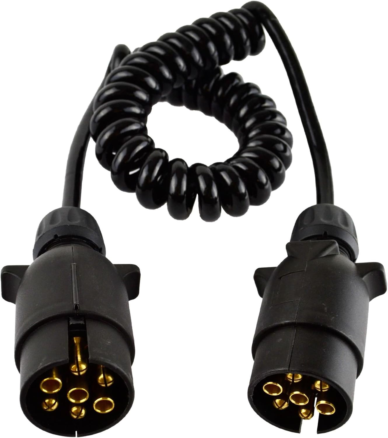 Trailer Electrics 1.5m Curly Extension Cable Male to Male Ifor Williams TR159