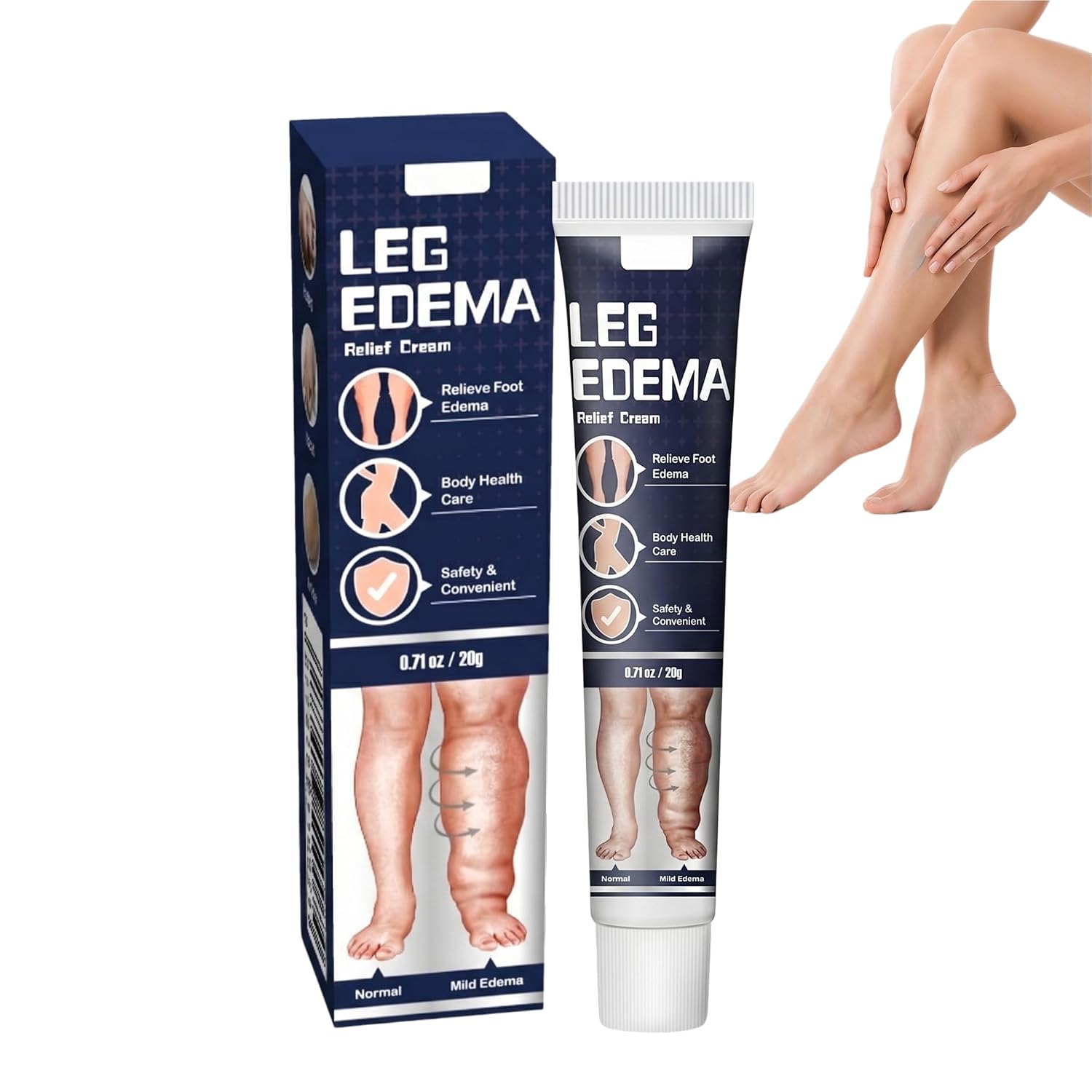 JoanofArc Herbal Leg Balm for Swollen Legs and Feet, Circulation and Edema Soothe Massage Cream, Natural Formula, All Skin Types, 20g