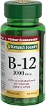 NATURE'S BOUNTY Vitamine B-12, Aide au métabolisme énergétique, aide à la formation de globules rouges, aide le système immunitaire, prévient la vitamine B-12 Insuffisance, comprimés, 86.6 g