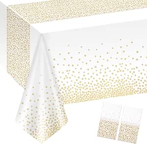 6 Pièces Nappe à Pois,137x274cm Grande Bleu Clair Nappe De