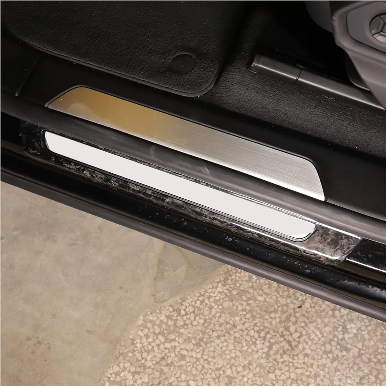 Carbon Fiber Car Inside & External Door Sills Scuff Threshold Protector Cover Car Accessories Compatible with Lamborghini Urus 2018-21(Carbon Fiber)