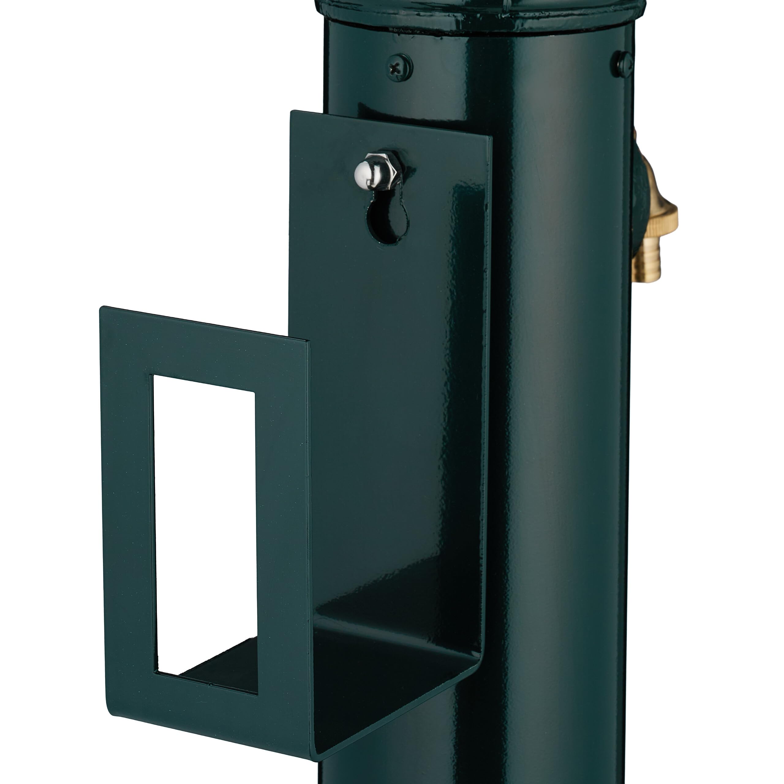 Relaxdays Fontaine extérieur pour Le Jardin ou la terrasse, Robinet, bac, Support pour Tuyau, HLP 87x26x43 cm, Vert