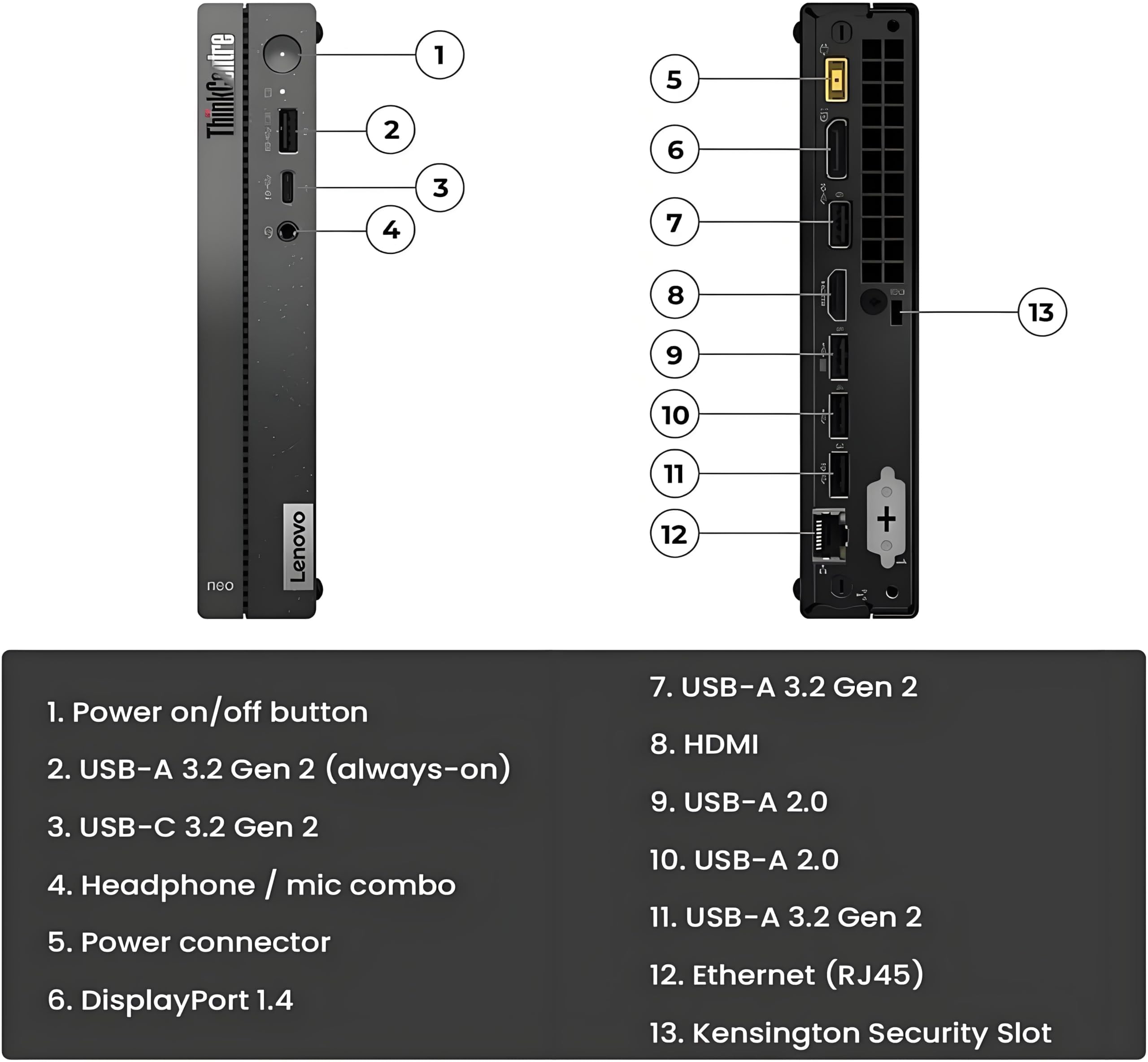 Amazon.com: Lenovo ThinkCentre 50q Business Mini Desktop Computer
