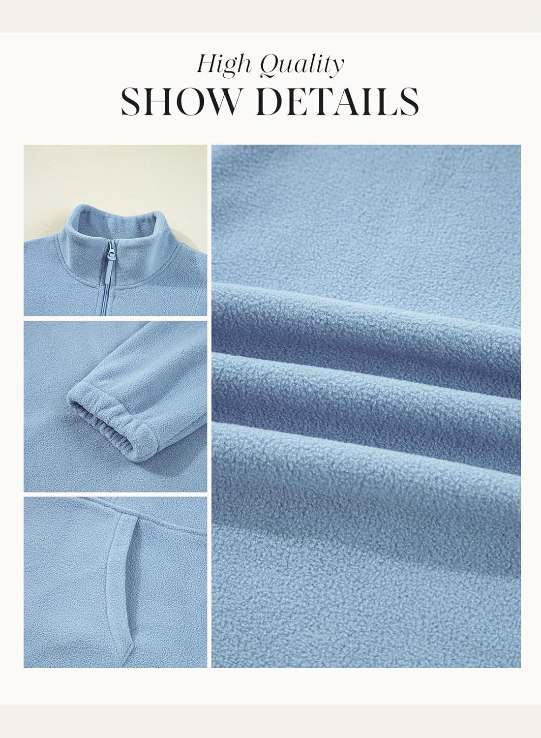 Dokotoo Womens Oversized Sweatshirts Half Zip Pullover Fall Fashion Outfits 2025 Oversized Hoodies Mock Neck Sweatshirt - Image 6