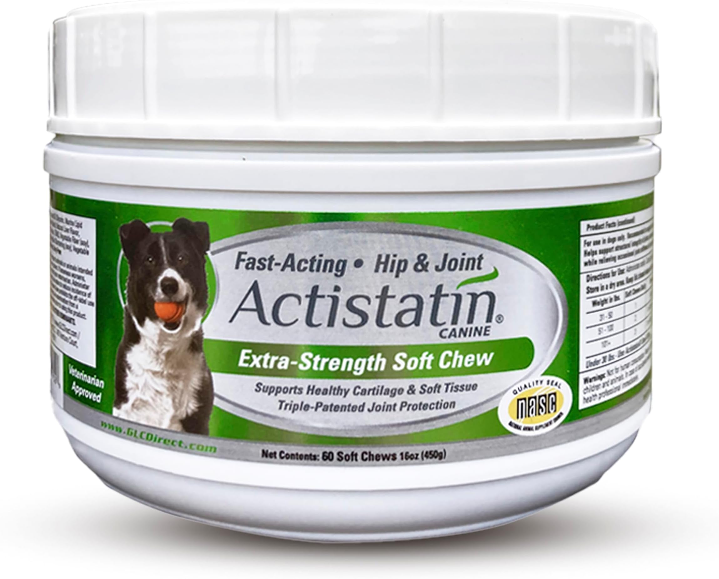 Actistatin Canine Extra Strength Soft Chews Large (60 ct) by GLC Direct