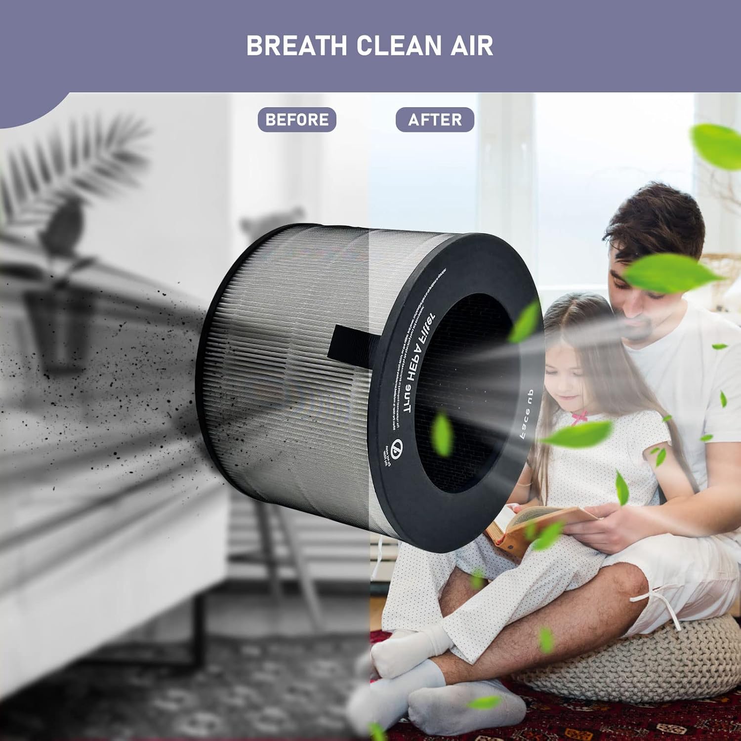 U9CV2B HEPA Filter Replacement Compatible with LG PuriCare AeroTower Fan U9CV2B / U9CS1C / U9CV1C Air Cleaner Purifier, 3-in-1 True HEPA Filter Replacement,1 Pack