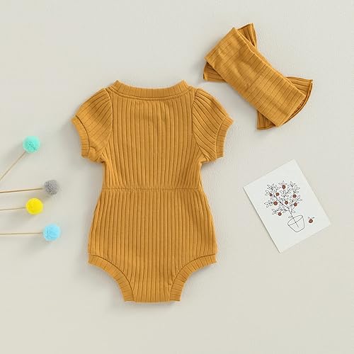 Miniatura 10 de Traje de verano para niña pequeña, sin mangas, acanalado, overol de color liso, pantalones cortos en general, ropa para recién nacidos