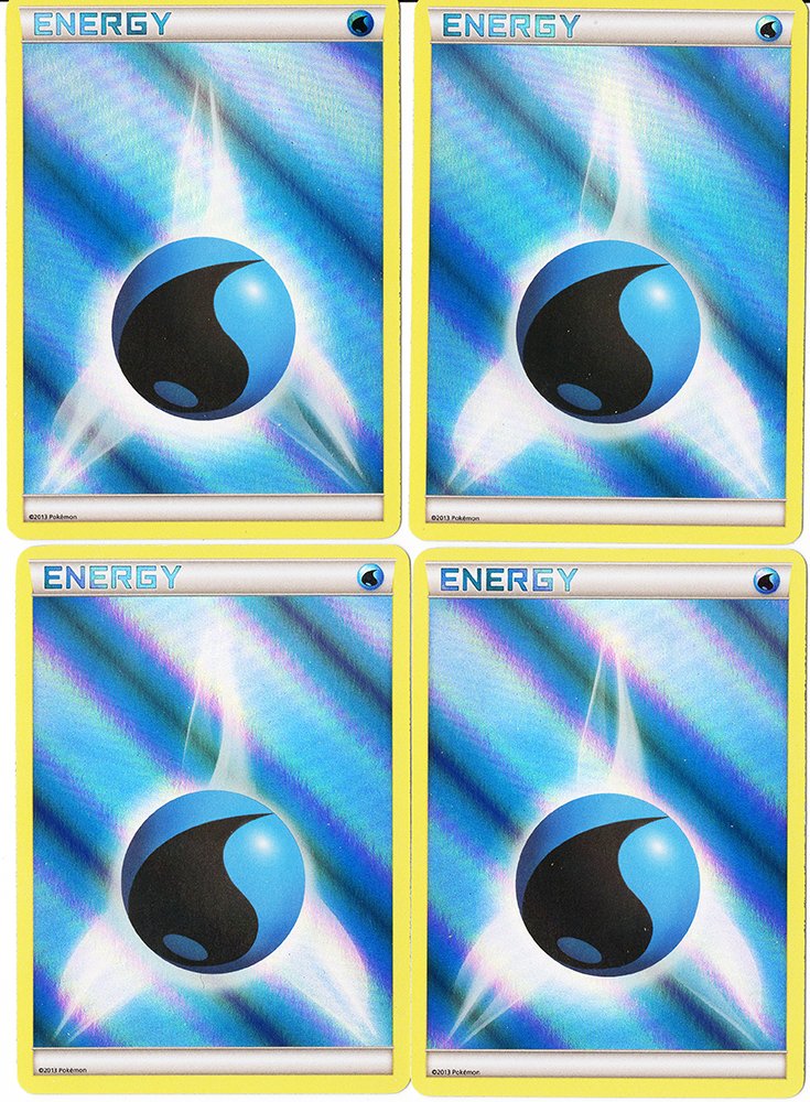 Pokemon - Energy Lot - x4 Holo Foil Water Energy