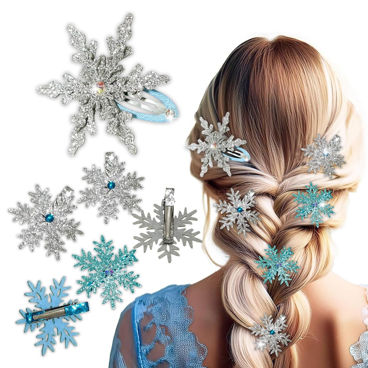 Amazon.co.jp: RMY.H クリスマス ヘアピン ヘアクリップ パール 雪の