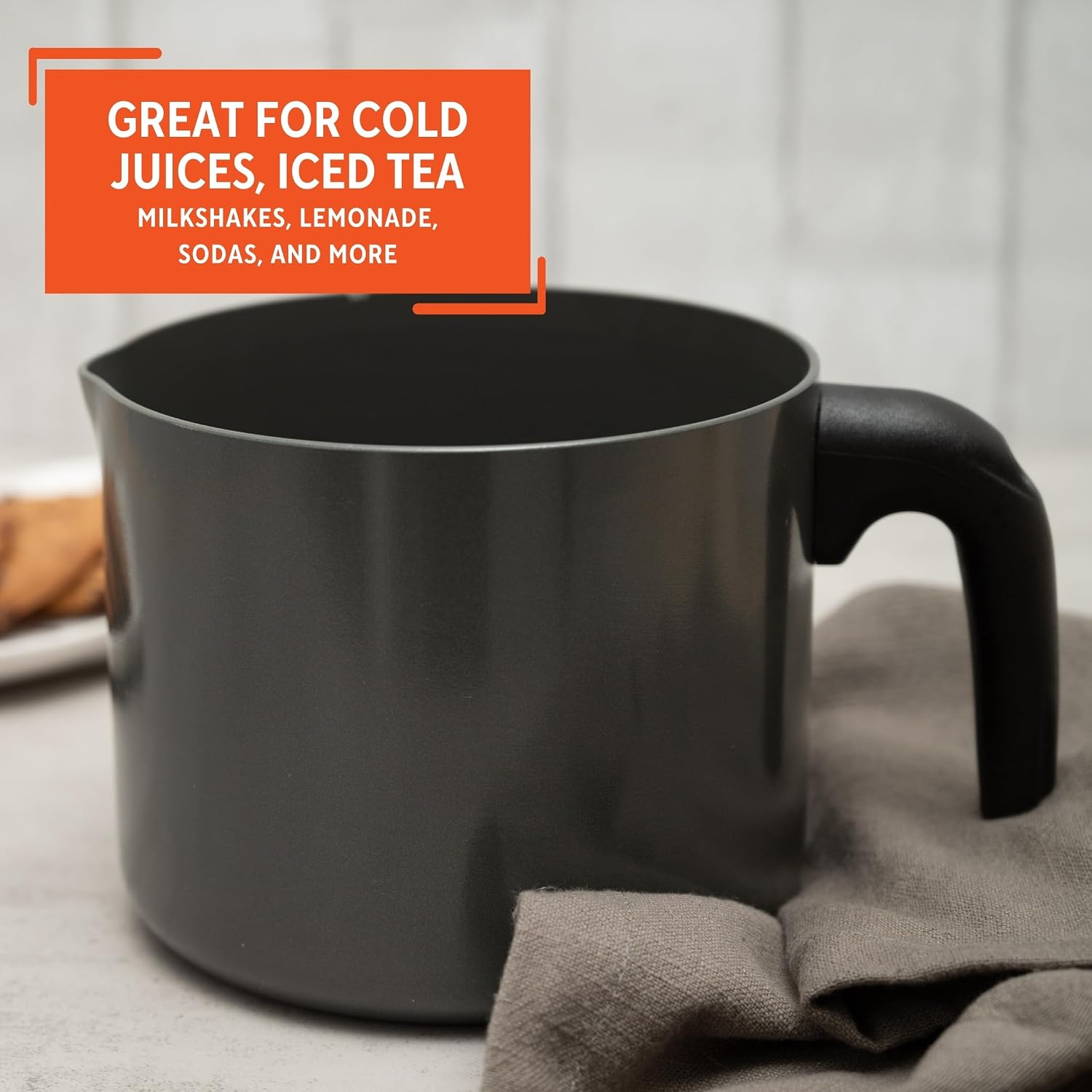 IMUSA 1.8 Qt Chef Cera Aluminum Ceramic Mug, Gray image 5