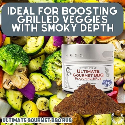 Miniatura 6 de Gustus Vitae - Ultimate Gourmet BBQ Rub - Sin OMG - Lata magnética - Condimento gourmet - Hecho en pequeños lotes