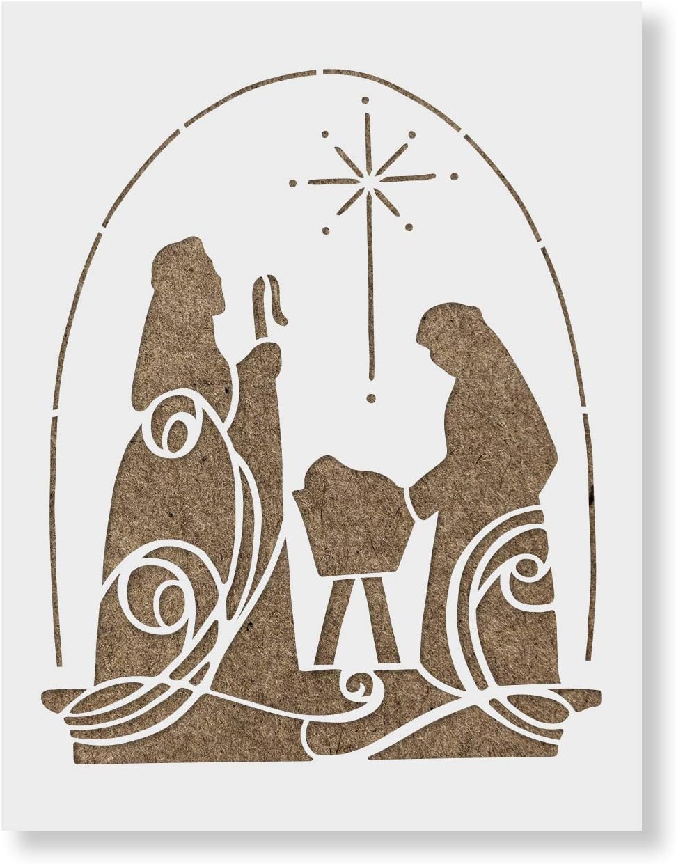 Bethlehem Nativity Stencil - Christmas Porch Sign, Christmas Stencil Art, Christmas Decor Ideas, Stencils for Christmas